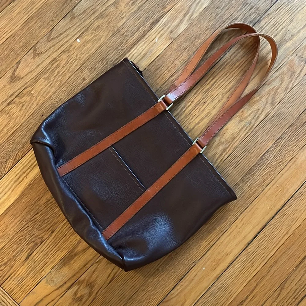 brown leather handmade carryall bag by 